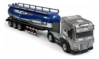 Miniatura de Caminhão Tanque Miniatura com Luz, Som e Fricção