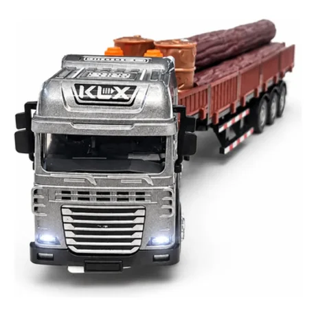 Foto de Miniatura Caminhão Carroceria Tora Madeira, com Luz, Som e Fricção