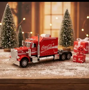 Foto de Caminhão Americano Coca Cola Natal, com Luz, Som e solta Vapor.