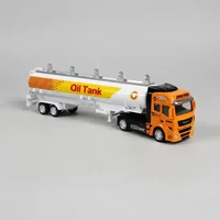 Miniatura de Conjunto De Caminhão E Reboque Tanque Fricção