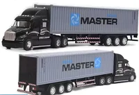 Miniatura de Miniatura Caminhão E Reboque  Americano Container Escala 1:48