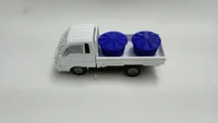 Miniatura de Miniatura Kia Bongo Mini Caminhão Fricção com Carga Caixa Agua.