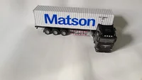 Miniatura de Miniatura Caminhão Diecast MERCEDES Contêiner Matson , Fricção, Som E Luz