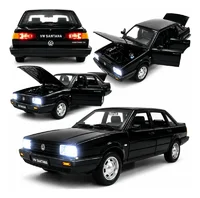 Miniatura de Miniatura Volkswagen Santana 1:24 Welly Metal Abre Portas Capô Colecionável