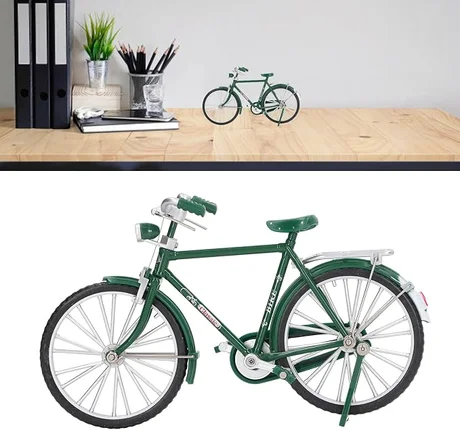 Foto de Miniatura Modelo de Bicicleta de Liga Leve 1:10, Coleção Vintage