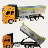 Miniatura de Conjunto 2 Miniaturas Caminhão Escavadeira e Caçamba Die Cast 1/50