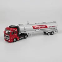Miniatura de Conjunto De Caminhão E Reboque Tanque Fricção