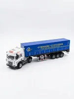 Miniatura de Miniatura Caminhão Container , com Luz, Som e Fricção