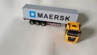 Miniatura de Miniatura Caminhão Maersk MERCEDES Metal , Fricção. Luz E Som 1/50