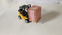 Miniatura de Miniatura Empilhadeira De Metal C/fricção Forklift Brinquedo , com carga palete Tijolos