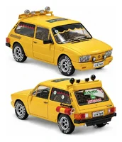 Miniatura de Miniatura De Ferro Brasilia Amarela Mamonas Assassinas 1:24  RICA EM DETALHES