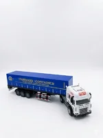 Miniatura de Miniatura Caminhão Container , com Luz, Som e Fricção
