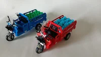 Miniatura de Miniatura De Triciclo De Liga Dobrável Com Som, Luz e Fricção Carga GÁS