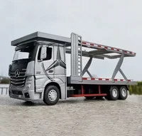 Miniatura de Miniatura Caminhão Mercedes Actros 1851 Cegonha Escala 1:24 Metal Luz Som