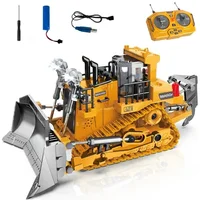 Miniatura de Miniatura Trator Esteira Patrola Bulldozer Controle Remoto
