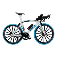 Miniatura de Miniatura de Bicicleta Mountain Bike Sport Speed Branca em Metal