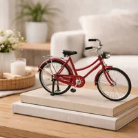 Miniatura de Miniatura Bicicleta Retrô Bike Em Metal Classic 18cm
