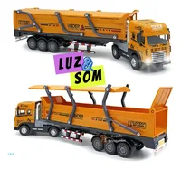 Miniatura de Miniatura Caminhão Carreta Graneleiro com Luz, Som e Fricção