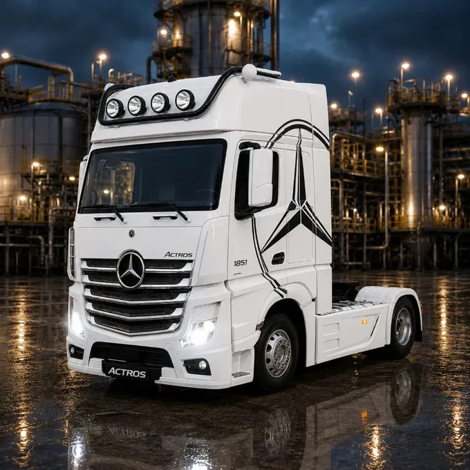 Foto de Miniatura Caminhão Mercedes-benz Actros 1:24 Com Luz E Som