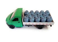 Miniatura de Miniatura Caminhão Iveco Fricção Carroceria com Carga ( GÁS )