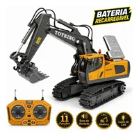 Miniatura de Miniatura Escavadeira Metal Controle Remoto Funcional Premium 11 Canal