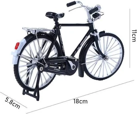 Foto de Miniatura Bicicleta Retrô Bike Em Metal Classic 18cm