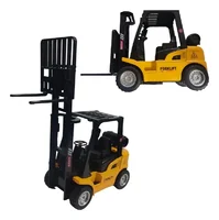 Miniatura de Miniatura Empilhadeira De Metal C/fricção Forklift Brinquedo Cor Amarelo