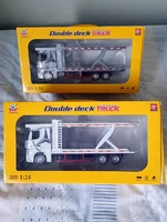 Miniatura de Miniatura Caminhão Mercedes Actros 1851 Cegonha Escala 1:24 Metal Luz Som