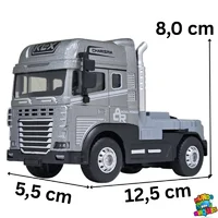 Miniatura de Miniatura Caminhão Carroceria Tora Madeira, com Luz, Som e Fricção