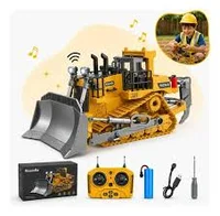 Miniatura de Miniatura Trator Esteira Patrola Bulldozer Controle Remoto