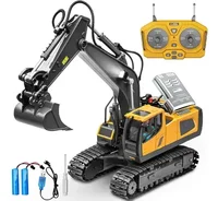 Miniatura de Miniatura Escavadeira Metal Controle Remoto Funcional Premium 11 Canal