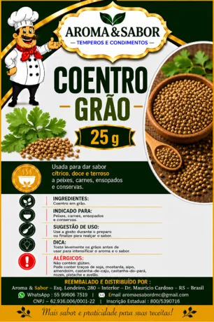 Foto de 05.105 - Coentro em Grão 25 gr