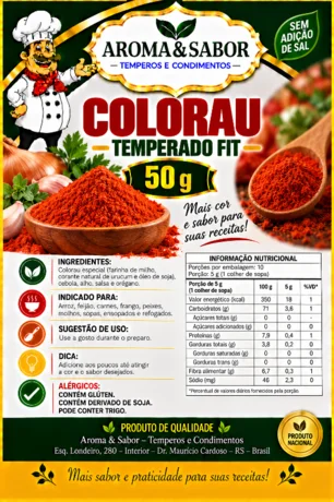 Foto de 22.122 - Colorau Temperado Fit 50 gr