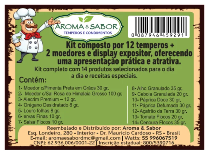 Foto de 04.08- Kit Gourmet com Moedores e display expositor