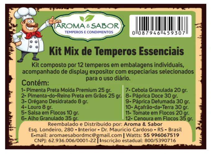 Foto de 03.09- Kit de Temperos Essenciais e display expositor