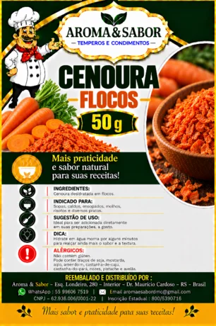 Foto de 20.120 - Cenoura Flocos 50 gr