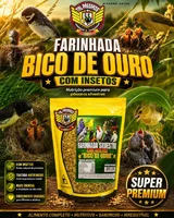 Miniatura de Farinhada Bico De Ouro C/ Insetos Premium Tal Pássaros 500 G