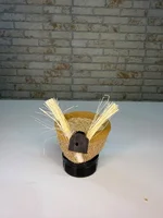 Miniatura de Ninho de Mexida em Sisal para Coleiro
