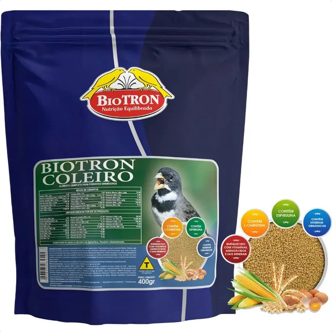Foto de Ração Extrusada Coleiro 400gr - Biotron
