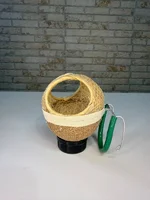 Miniatura de Ninho Bola 2 Furos para Coleiro – Detalhes Branco