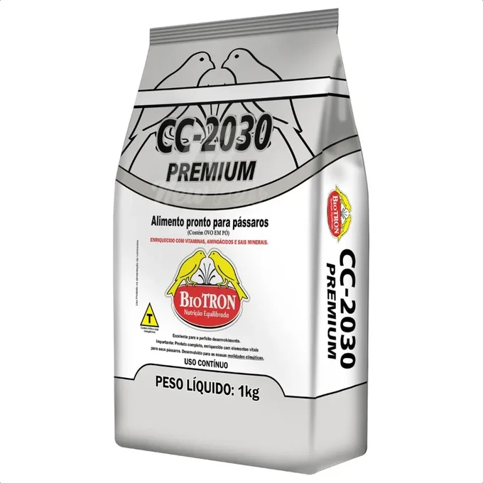 Foto de Farinhada Cc 2030 Premium 1kg - Biotron Para Aves