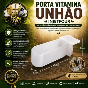 Foto de Porta Vitamina Injetfour Pássaros Unha Curió Coleiro