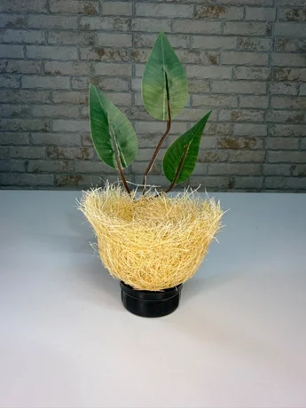 Foto de Ninho Taça Artesanal 100% Sisal com Folhas – Coleiro