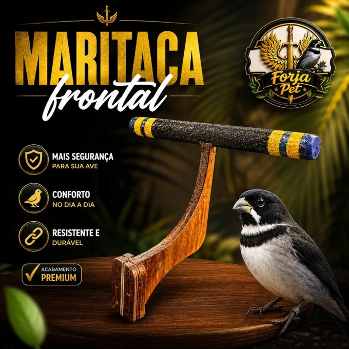 Foto de Poleiro Frontal Pra Gaiolas Malha Fina