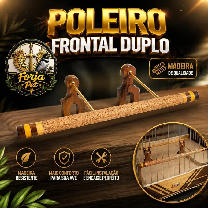 Foto de Puleiro Frontal Duplo Gaiolas Malha Fina