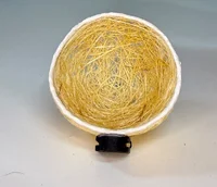 Miniatura de Ninho Taça Simples em Sisal para Coleiro