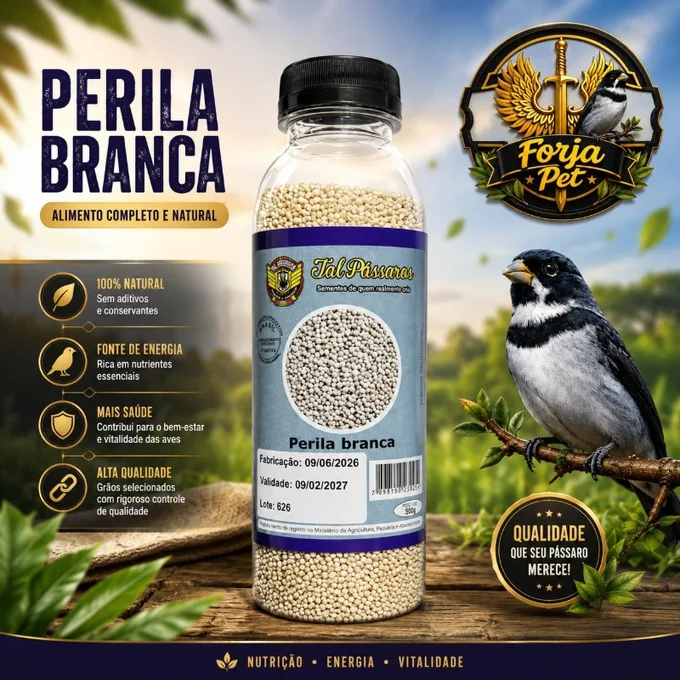 Foto de Perila Branca Premium Tal Pássaros Garrafinha - 200 G