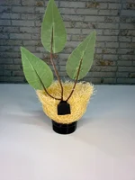 Miniatura de Ninho Taça Artesanal 100% Sisal com Folhas – Coleiro
