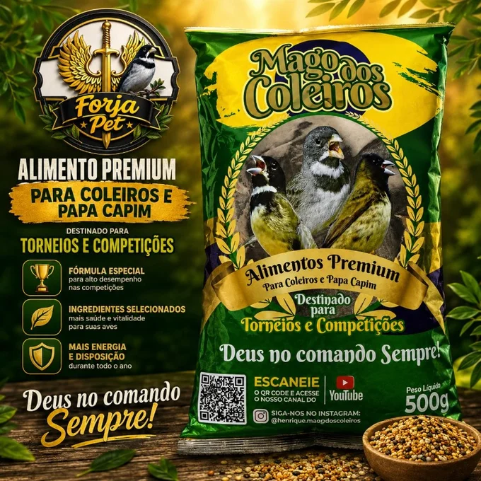 Foto de Mistura Para Coleiro Super Premium Mago Dos Coleiros 500g
