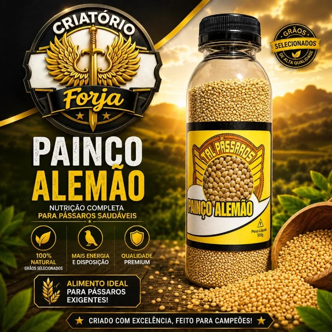 Foto de Painço Premium Alemão 350g Tal Pássaros Garrafa